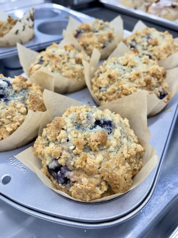 Fresh Blueberry Streusel Muffins